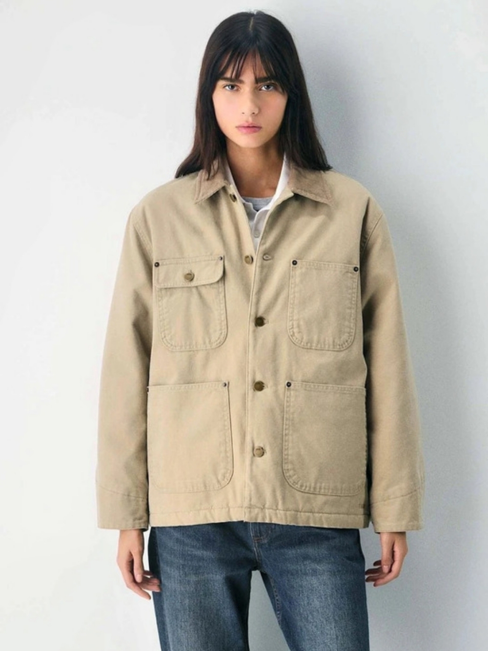 TNA Barnett Chore Jacket Beige (Lined Version)